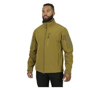 Mission Made Soft Shell men’s Jacket Coyote Color size M NWT in packaging